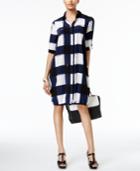 Alfani Prima Printed Bungee-hem Shirtdress, Only At Macy's