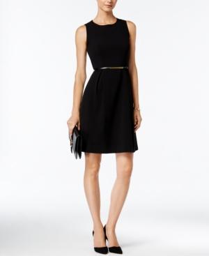 Nine West Belted Fit & Flare Dress