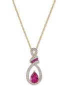 Certified Ruby (9/10 Ct. T.w.) And Diamond (1/5 Ct. T.w.) Pendant Necklace In 14k Gold