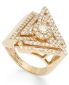 Diamond Triangle Ring In 14k Gold (1-1/5 Ct. T.w.)