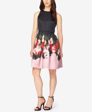 Tahari Asl Floral Fit & Flare Dress