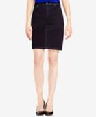 Vince Camuto Inkwell Wash Denim Pencil Skirt