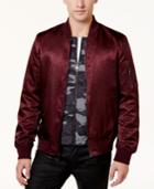 Guess Men's Irvine Layered 2-in-1 Stain Camouflage Bomber