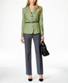 Tahari Asl Belted Herringbone Pantsuit