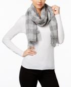 Eileen Fisher Plaid Fringe-trim Scarf, A Macy's Exclusive