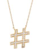 Wrapped Hashtag Diamond Pendant Necklace (1/10 Ct. T.w.) In 10k Gold, Created For Macy's