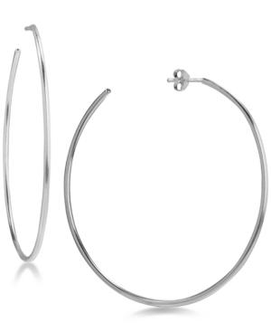 Giani Bernini Large Skinny Hoop Earrings In Sterling Silver, Created For Macy's
