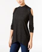 Style & Co. Metallic Cold-shoulder Top, Only At Macy's