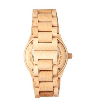 Earth Wood Grand Mesa Automatic Skeleton Wood Bracelet Watch Khaki 44mm