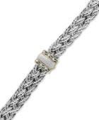 Balissima By Effy Diamond Braided Bracelet (1/10 Ct. T.w.) In Sterling Silver & 18k Gold