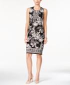 Jm Collection Floral-print Sleeveless Dress, Only At Macy's