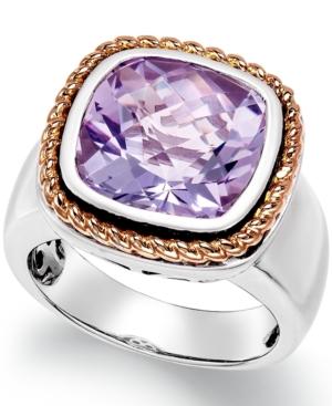 Amethyst Pendant Ring (6 Ct. T.w.) In 18k Rose Gold And Sterling Silver