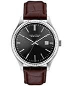 Caravelle New York By Bulova Men's Brown Leather Strap Watch 41mm 43b132