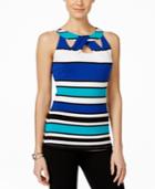 Inc International Concepts Striped Cutout Top, Only At Macy's