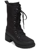 Lucky Brand Women's Alascan Tall Lace-up Faux-fur Hiker Booties Women's Shoes