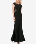 Fame And Partners Lace-back Fishtail Gown