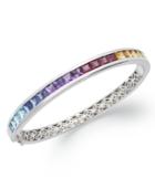 Sterling Silver Bracelet, Multistone Rainbow Bangle Bracelet (8 Ct. T.w.)