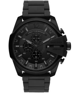 Diesel Men's Chronograph Mega Chief Black Stainless Steel Bracelet Watch 48mm