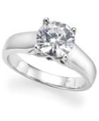 Solitaire Diamond Engagement Ring In 14k White Gold (1-3/4 Ct. T.w.)