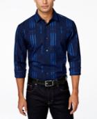 Alfani Men's Block Striped Long-sleeve Shirt, Only At Macy's