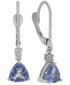 14k White Gold Tanzanite (1-3/4 Ct. T.w.) And Diamond Accent Drop Earrings