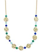 Kate Spade New York Gold-tone Openwork Sphere And Beaded Long Statement Necklace