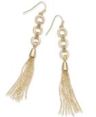 Thalia Sodi Gold-tone Chain Link Tassel Drop Earrings, Only At Macy's