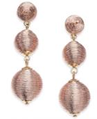 Inc International Concepts Gold-tone Pink Metallic Thread-wrapped Drop Earrings, Created For Macy's