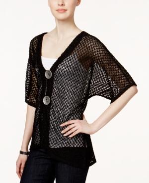 Jm Collection Petite Dolman-sleeve Cardigan, Only At Macy's