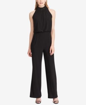 American Living Sequin-neck Wide-leg Jumpsuit