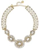 Kate Spade New York Gold-tone Imitation Pearl And Crystal Drama Necklace