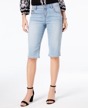 Inc International Concepts Curvy Denim Bermuda Shorts, Created For Macy's