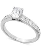 Diamond Oval Engagement Ring (1-1/4 Ct. T.w.) In 14k White Gold