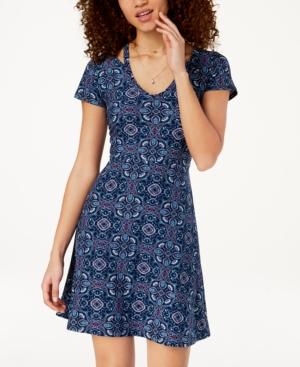 Ultra Flirt Juniors' Cold-collar Skater Dress