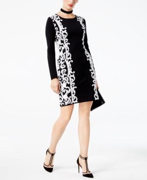 I.n.c. Jacquard Sweater Dress, Created For Macy's
