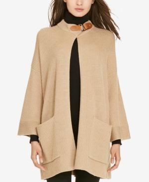 Polo Ralph Lauren Leather-trim Wool Cardigan