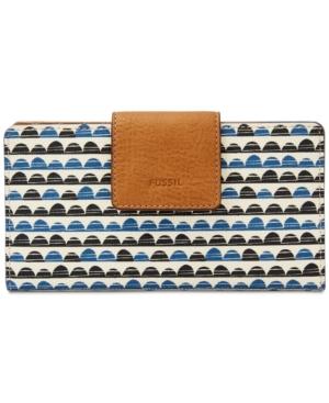 Fossil Emma Printed Rfid Tab Clutch Wallet