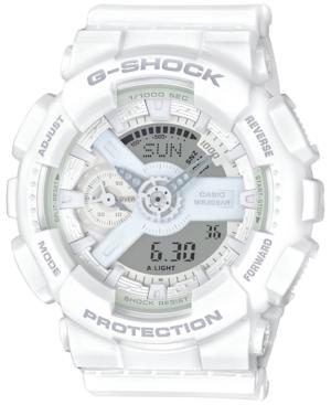 G-shock Women's Analog-digital Whiteout White Bracelet Watch 49x46mm Gmas110cm7a1