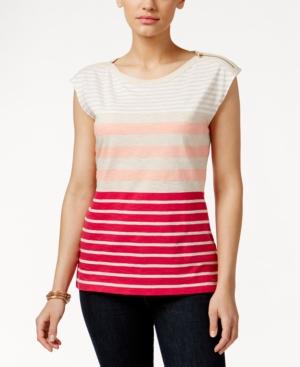 Tommy Hilfiger Striped Cap-sleeve Top
