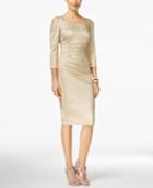 Inc International Concepts Metallic Cold-shoulder Sheath Dress, Only At Macy's
