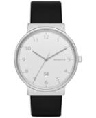 Skagen Men's Ancher Black Leather Strap Watch 40mm Skw6291