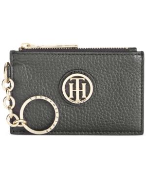 Tommy Hilfiger Lucky Charm Pebble Leather Id Coin Purse