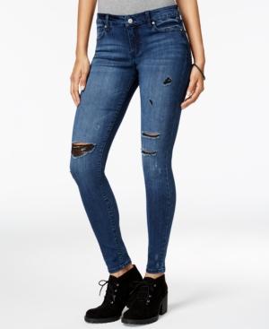Celebrity Pink Juniors' Dawson Infinite Stretch Super-skinny Ripped Jeans