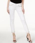 Miss Me Cropped Skinny White Wash Jeans