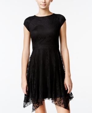 Trixxi Juniors' Asymmetrical Lace Dress