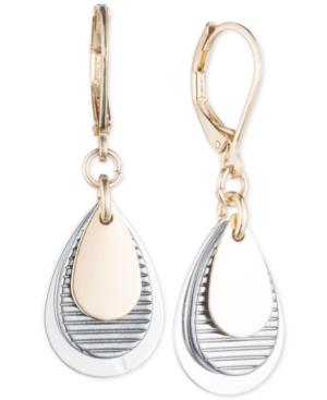 Nine West Tri-tone Layered Earrings