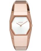 Dkny Women's Beekman Rose Gold-tone Stainless Steel Bangle Bracelet Watch 32mm, Created For Macy's