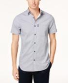 Armani Exchange Men's Grid & Star-pattern Stretch Shirt