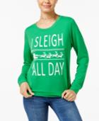 Rebellious One Juniors' Sleigh All Day Graphic Sweatshirt