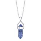 Unwritten Genuine Green Aventurine, Sodalite Or Amethyst Crystal Pendant Necklace In Sterling Silver, 16 + 2 Chain, 1.3 Pendant